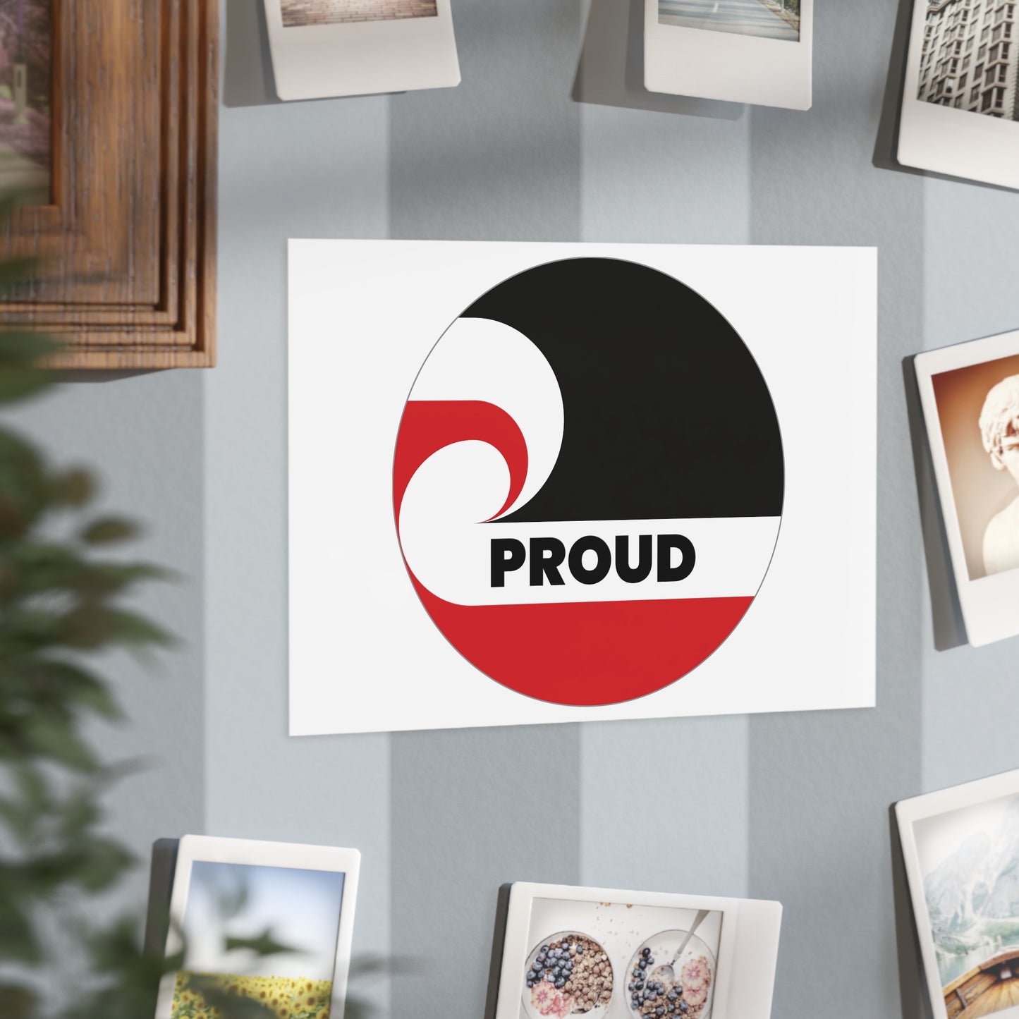 PROUD (circle) Unframed Prints - white