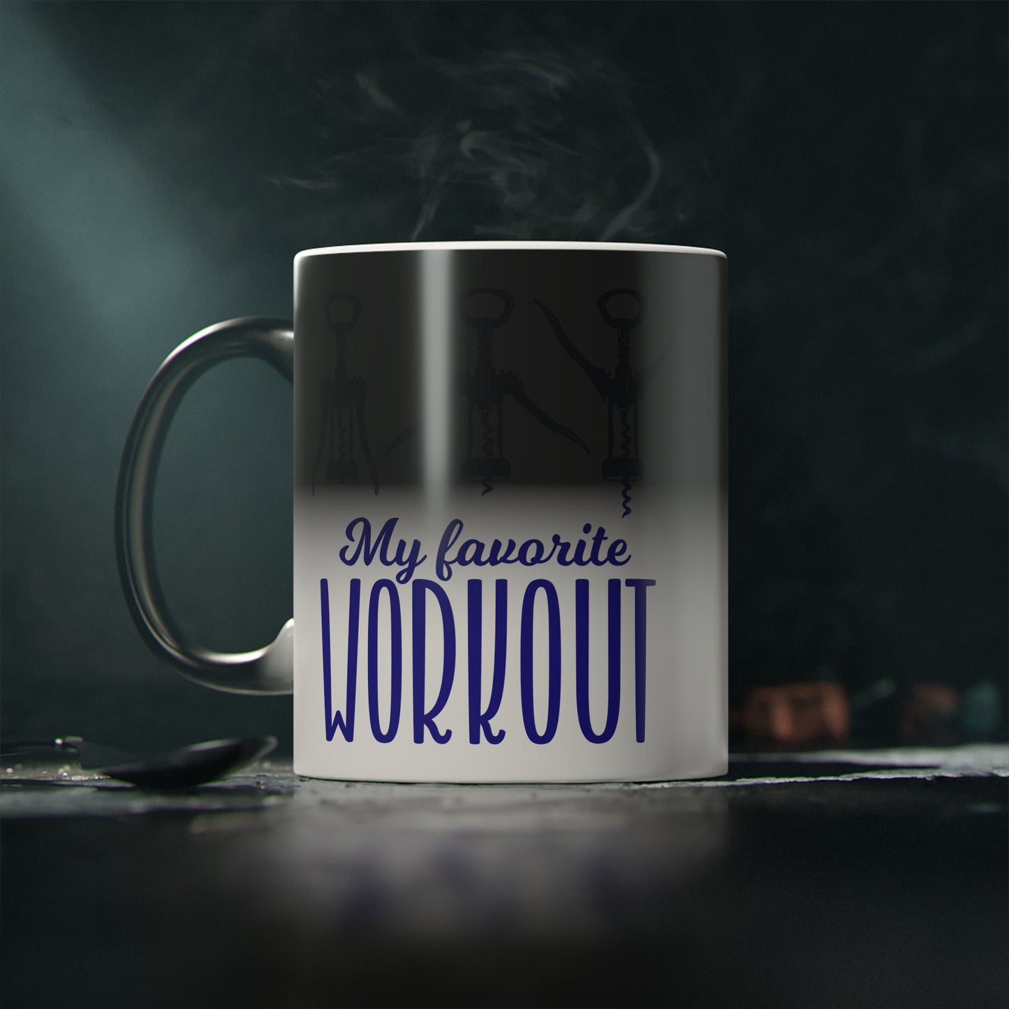 My Favourite Workout Magic Mug - Color Changing Mug for Fitness Enthusiasts