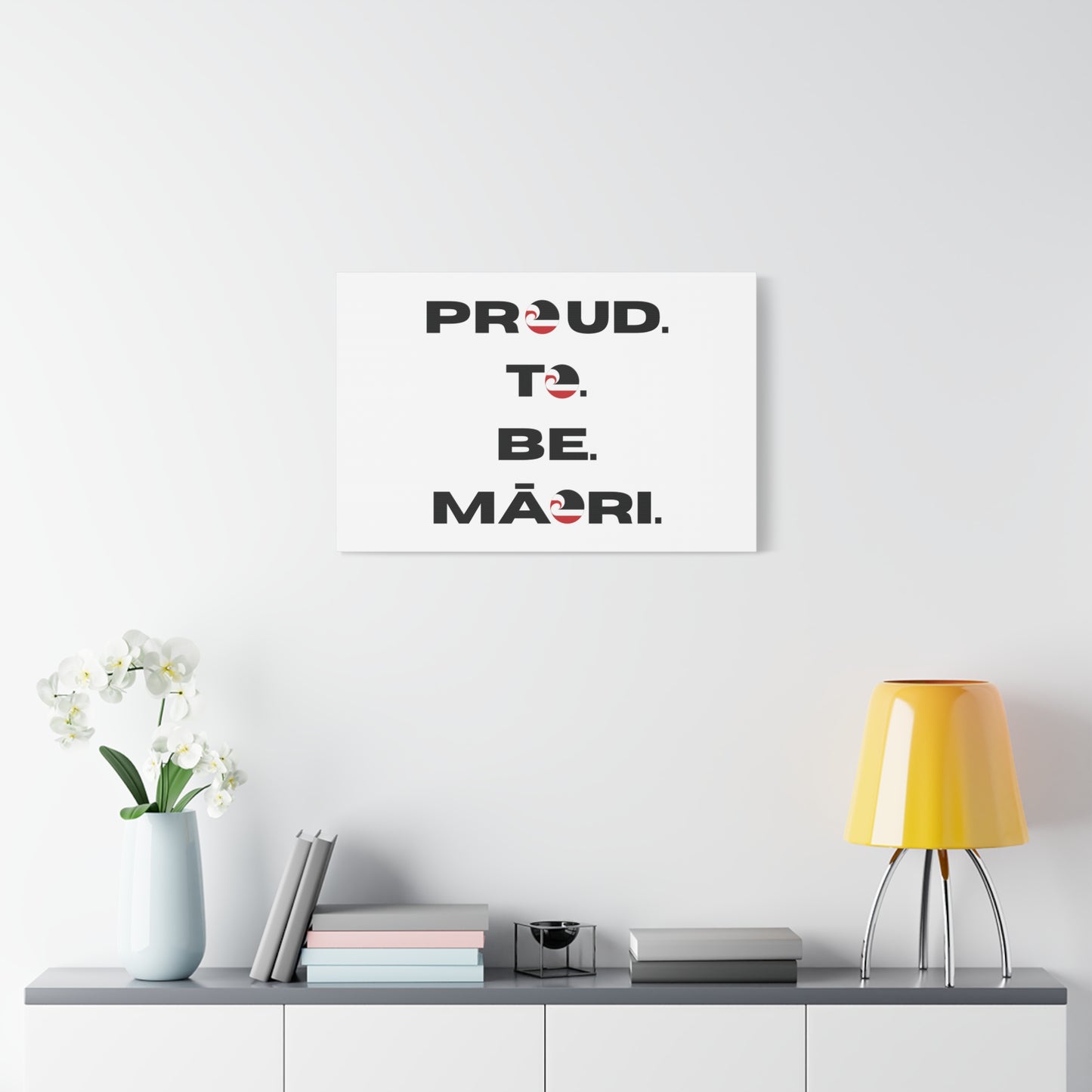 Proud. To. Be. Māori. Classic Canvas - White