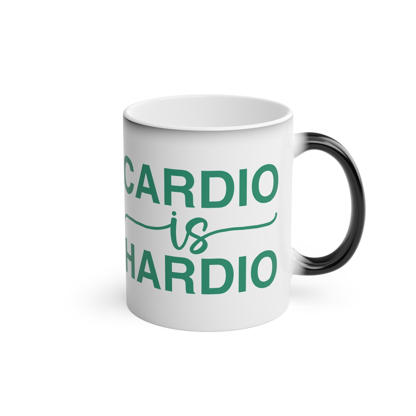 Cardio is Hardio Magic Mug - Color Changing Mug for Fitness Enthusiasts