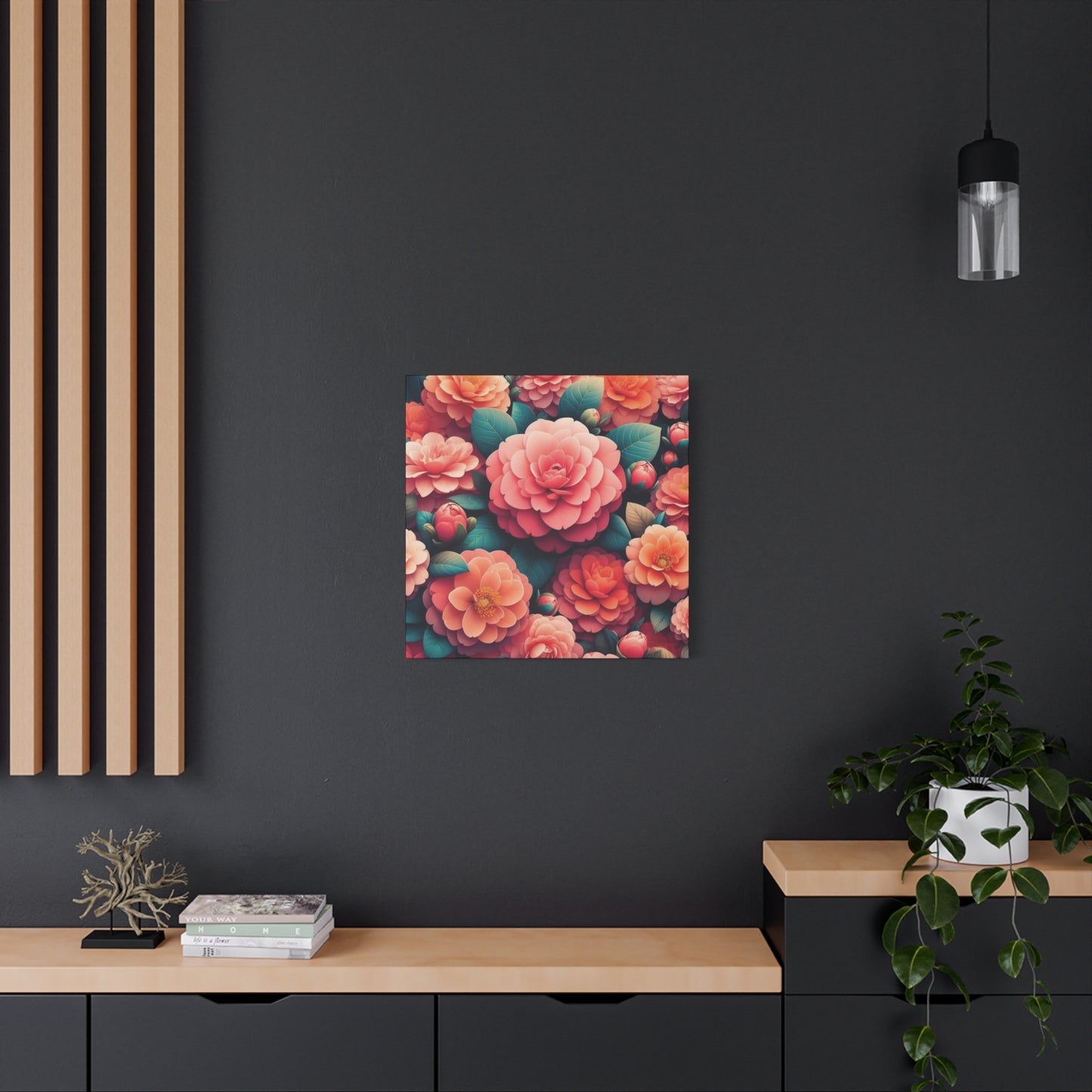 Camelias Classic Canvas - Black