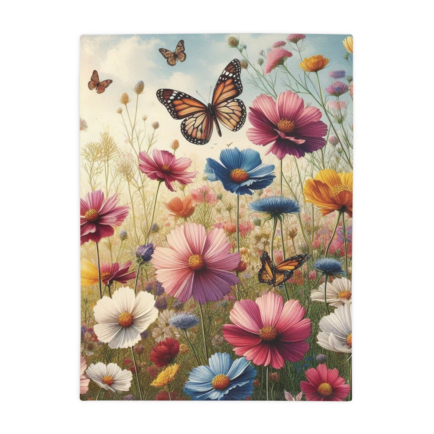 Wild Flowers #2 Plush Fleece Blanket