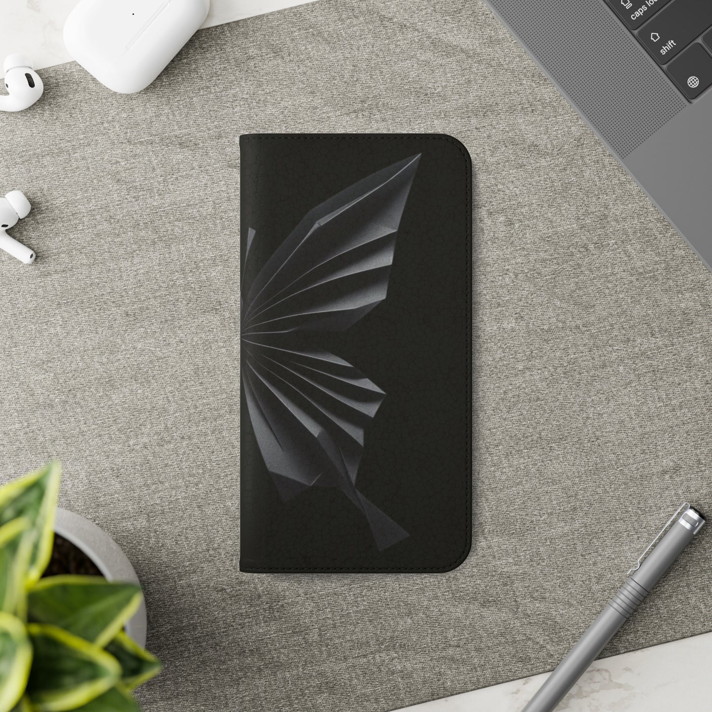 Origami Black Butterfly Flip Cases iPhone/Samsung