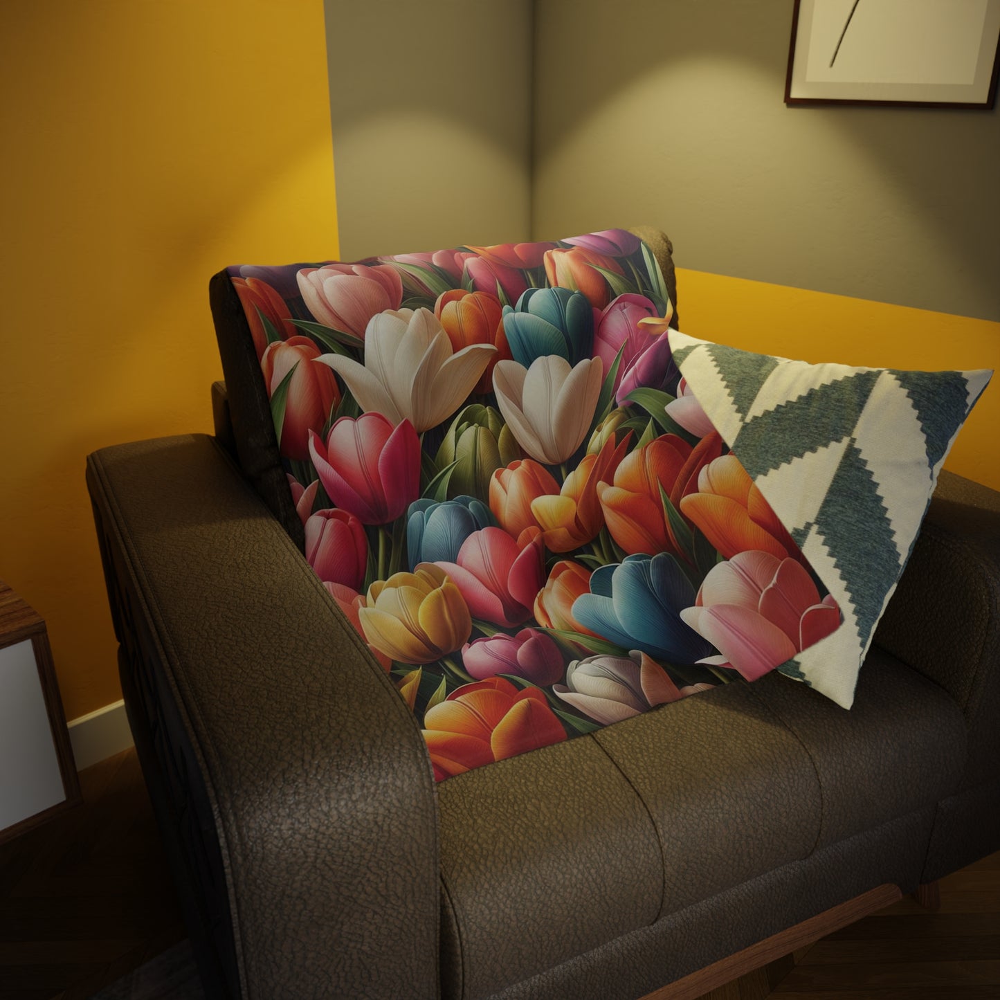 Tulips Plush Fleece Blanket