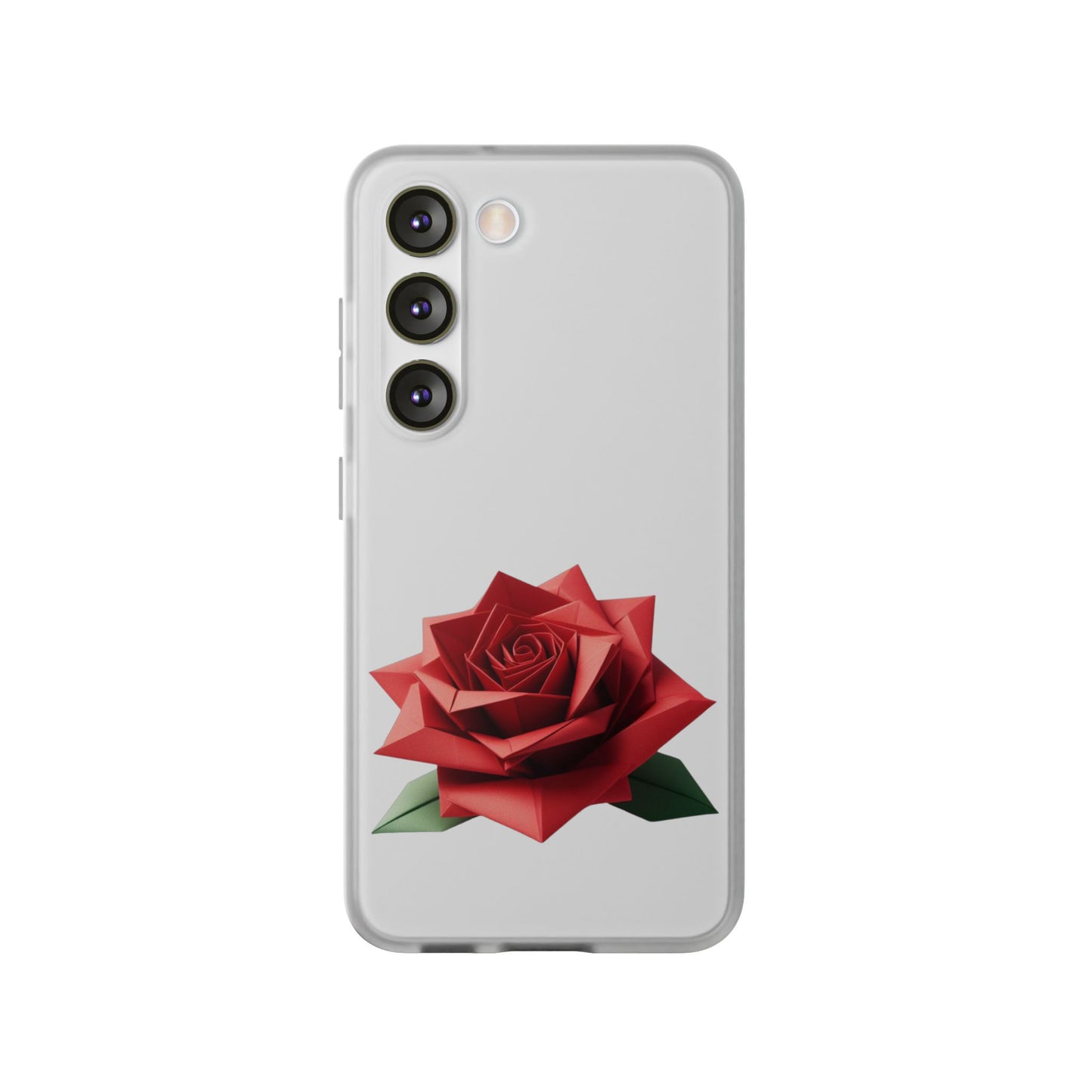 Origami Red Rose Flexi Cases