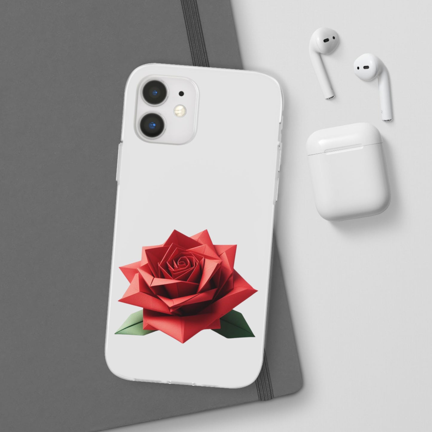 Origami Red Rose Flexi Cases