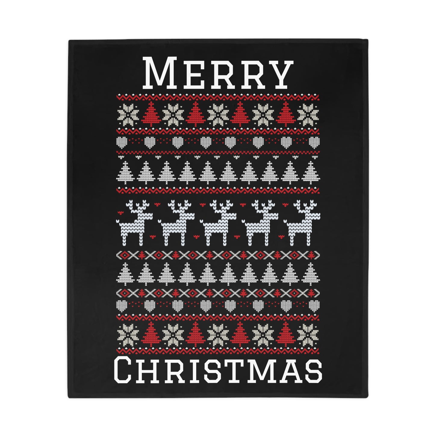 Ugly Christmas Sweater Plush Fleece Blanket #3