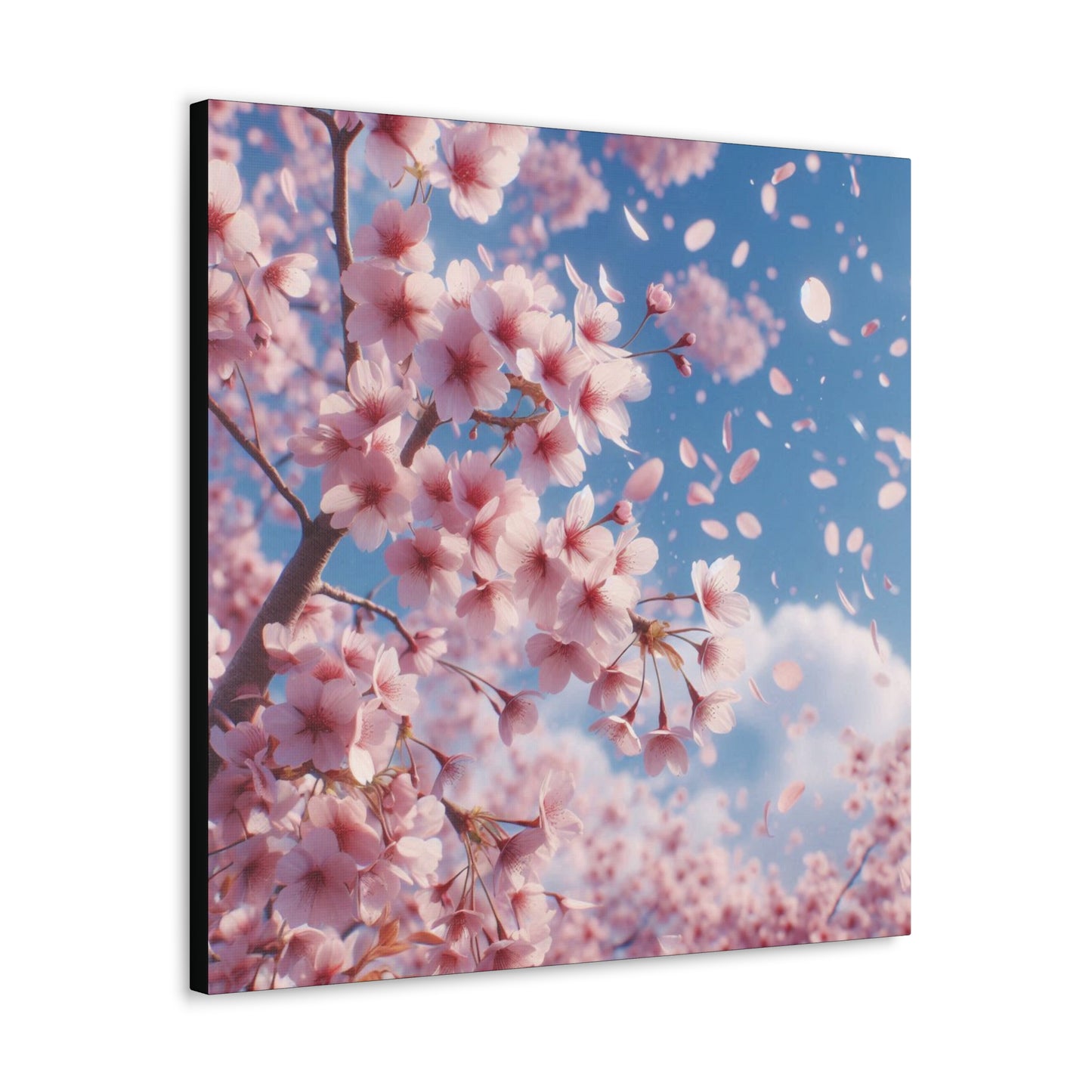 Cherry Blossoms Classic Canvas - Black