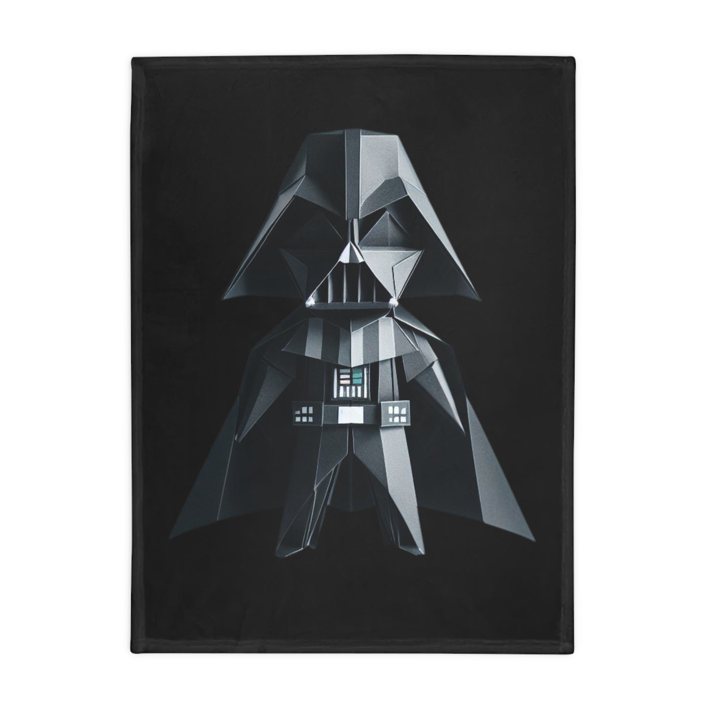 Origami Darth Vader Plush Fleece Blanket - Black