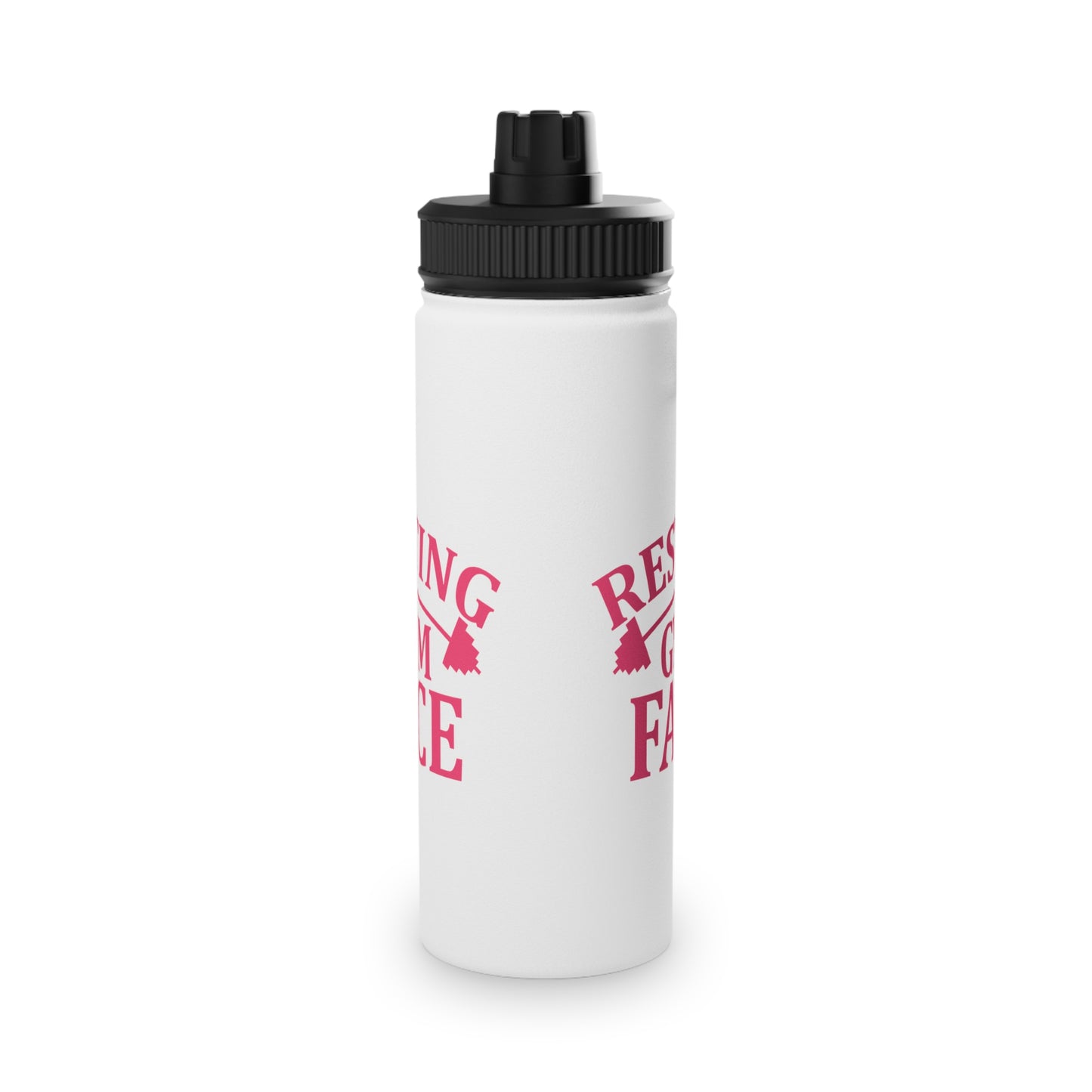 Resting Gym Face Stainless Steel Sports Water Bottle - 3 sizes