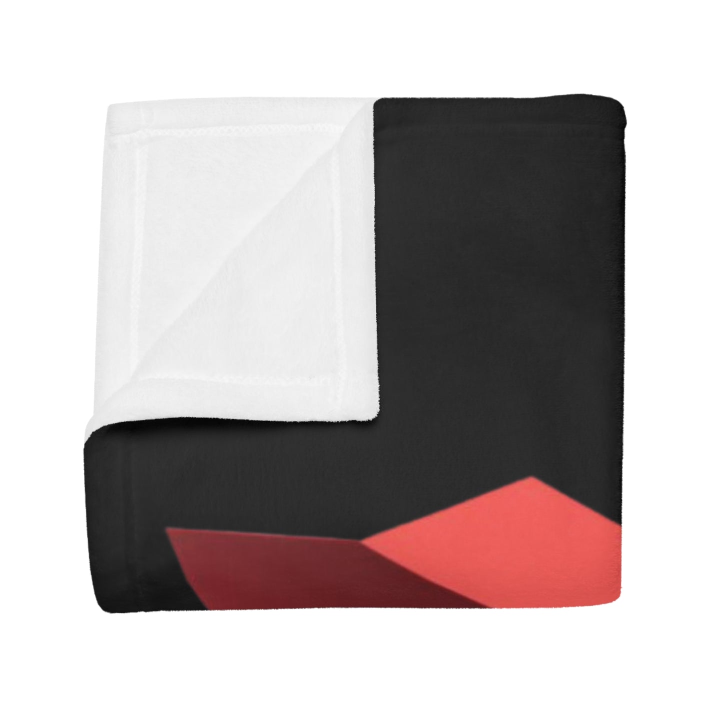 Origami Superman Plush Fleece Blanket - Black