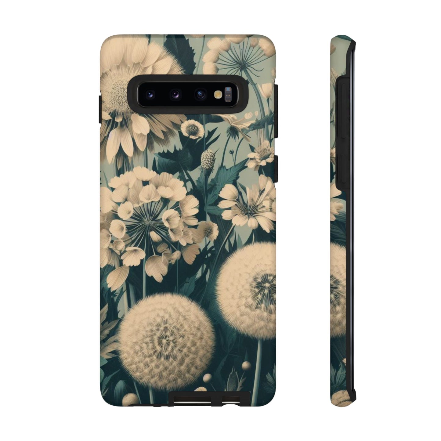 Blue & Cream Flowers Tough Cases iPhone/Google/Samsung