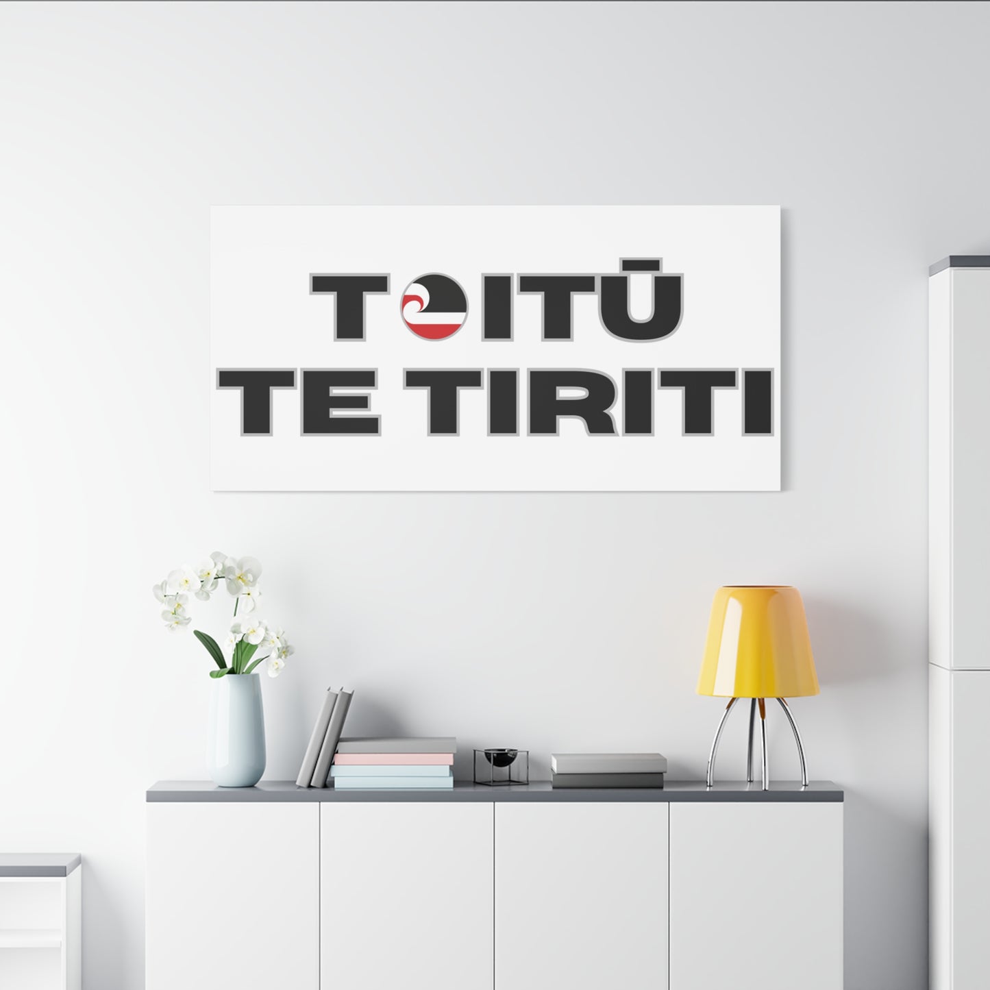 Toitū Te Tiriti Classic Canvas - White