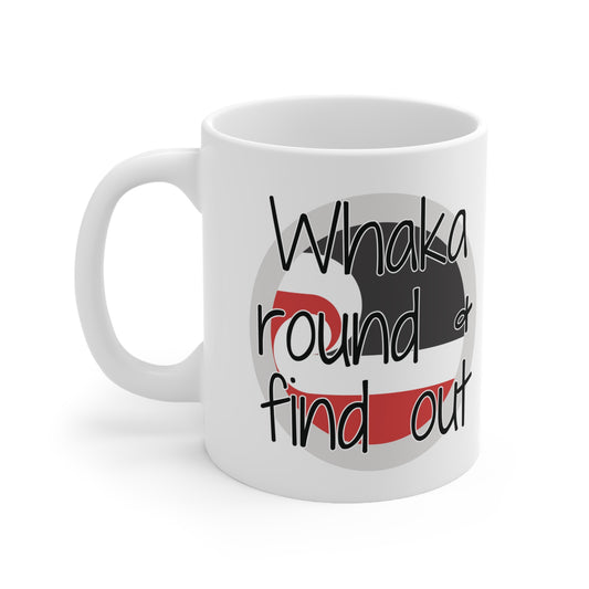 Whaka Round & Find Out Ceramic Coffee Cups, 11oz