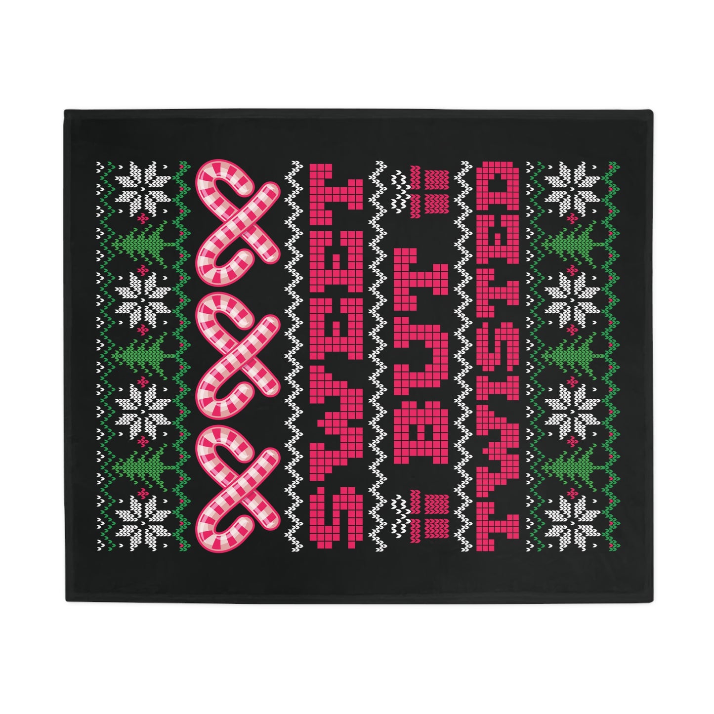 Ugly Christmas Sweater - Sweet But Twisted Plush Fleece Blanket