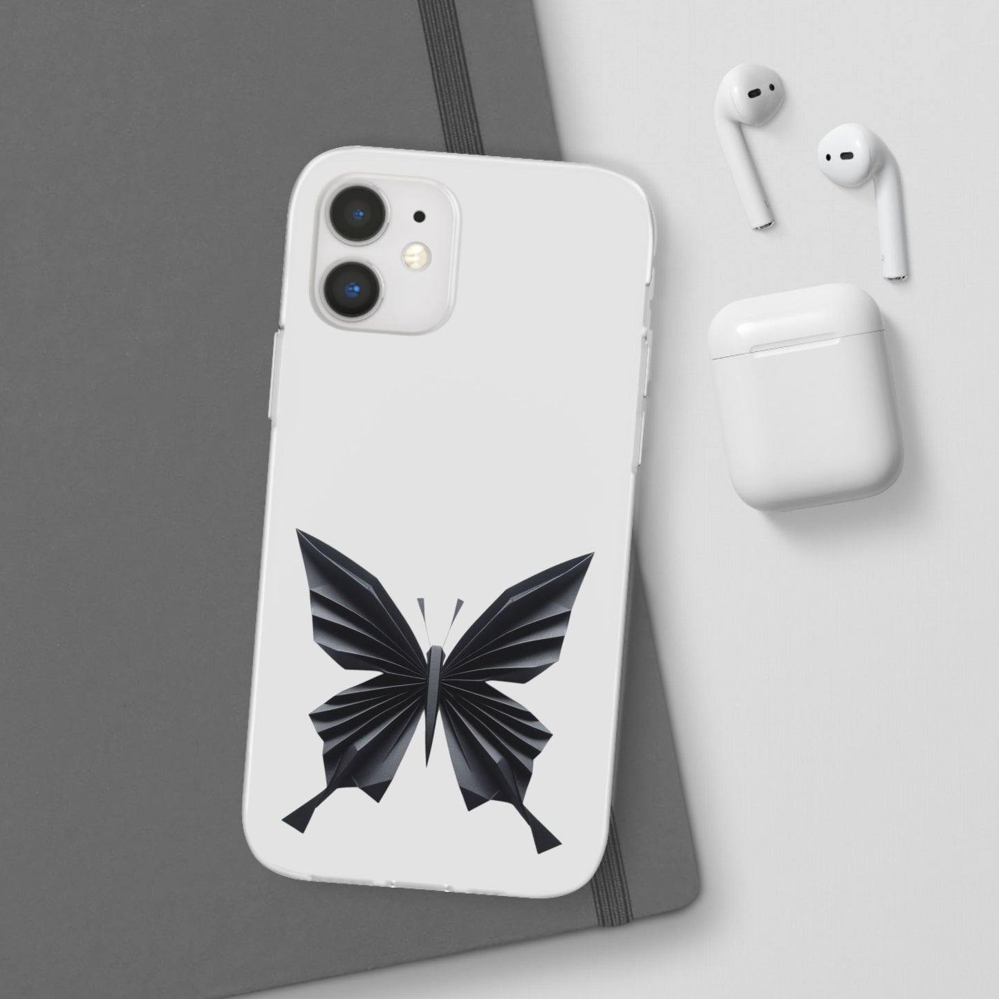 Origami Black Butterfly Flexi Cases