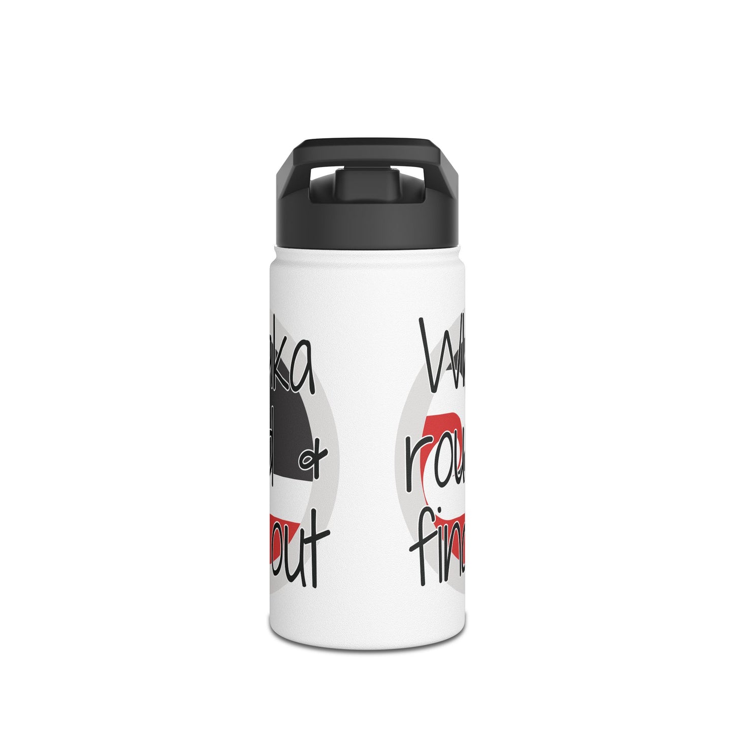 Whaka Round & Find Out Stainless Steel Water Bottle, Standard Lid