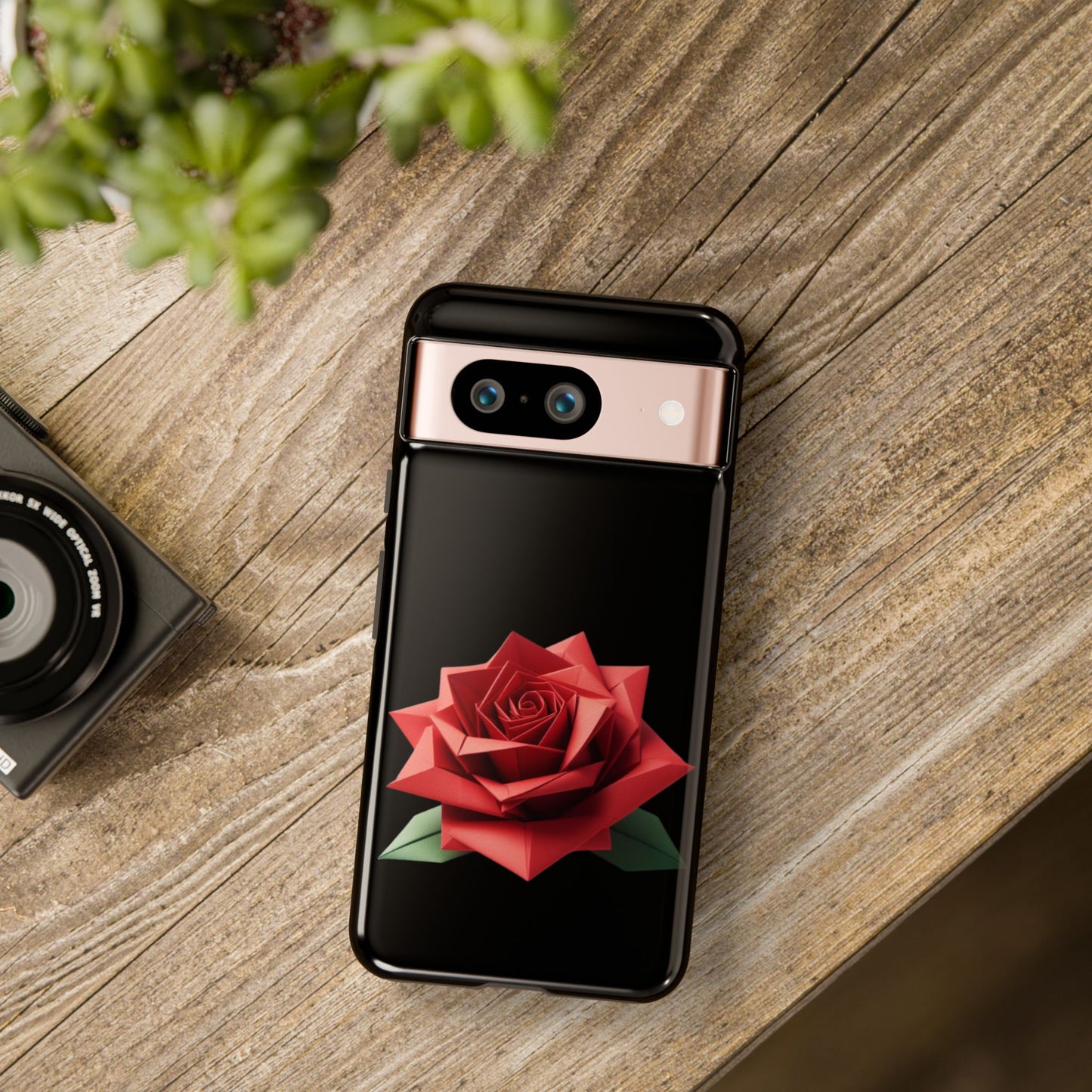 Origami Red Rose Tough Cases iPhone/Google/Samsung