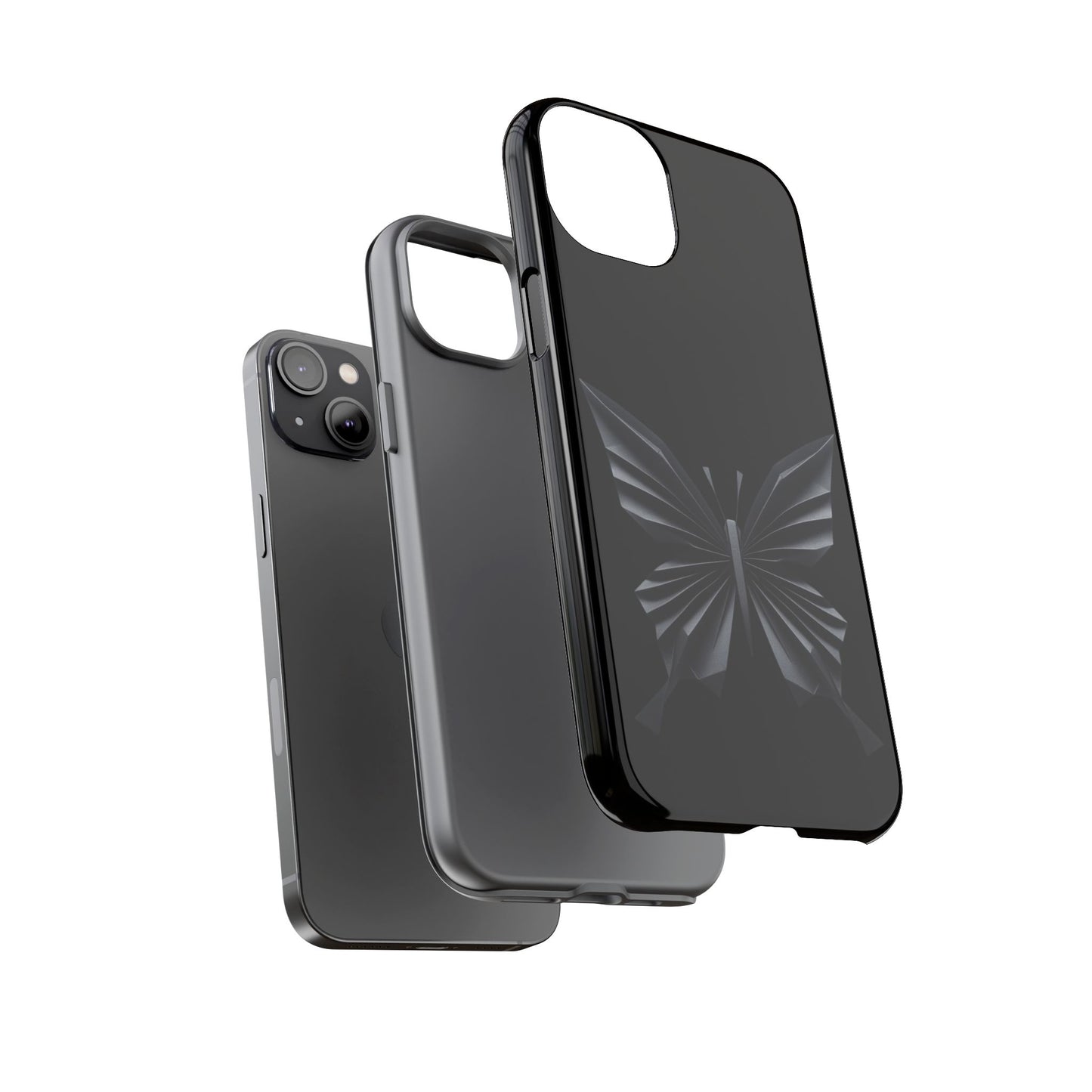 Origami Black Butterfly Tough Cases iPhone/Google/Samsung