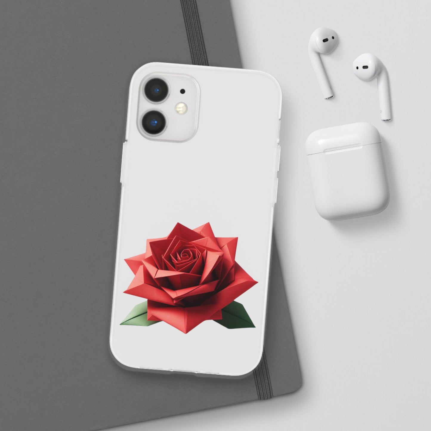 Origami Red Rose Flexi Cases