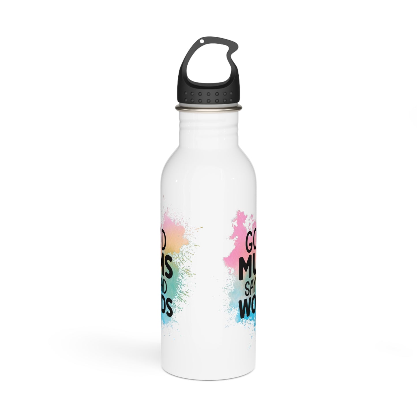 Good Mums Say Bad Words Stylish Stainless Steel Water Bottle - Eco-Friendly, Durable, Perfect for On-the-Go - White