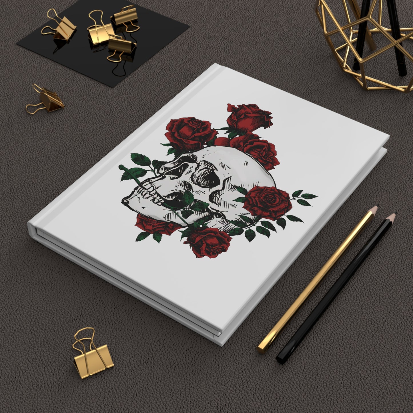 Roses & Skull Hardcover Journal Matte