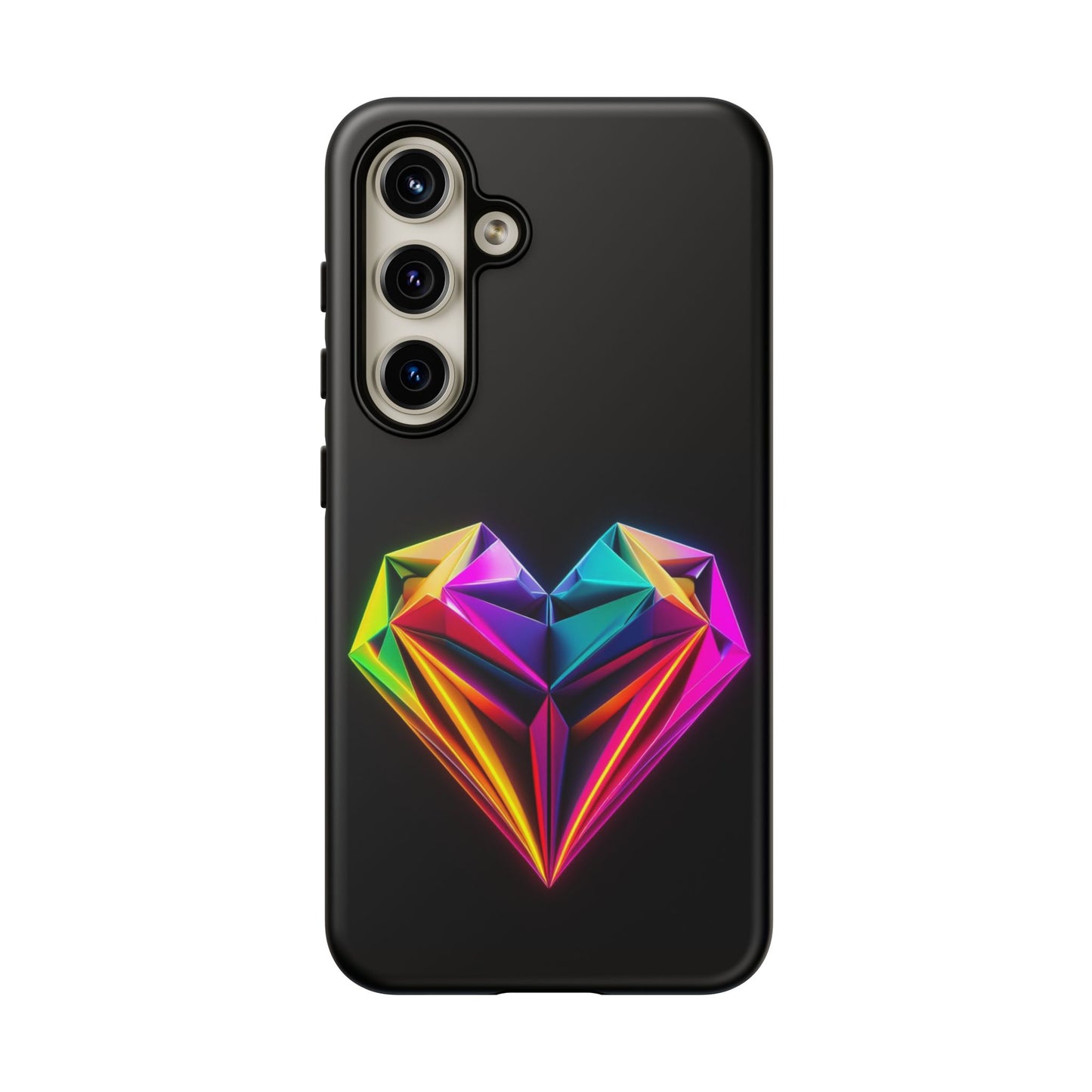 Origami Neon Heart Tough Cases iPhone/Google/Samsung