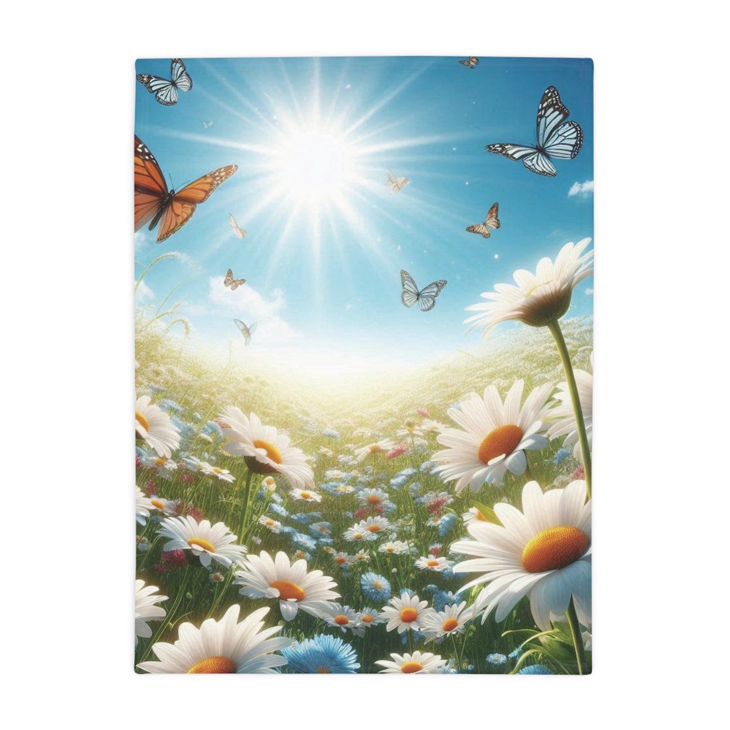 Daisies #2 Plush Fleece Blanket