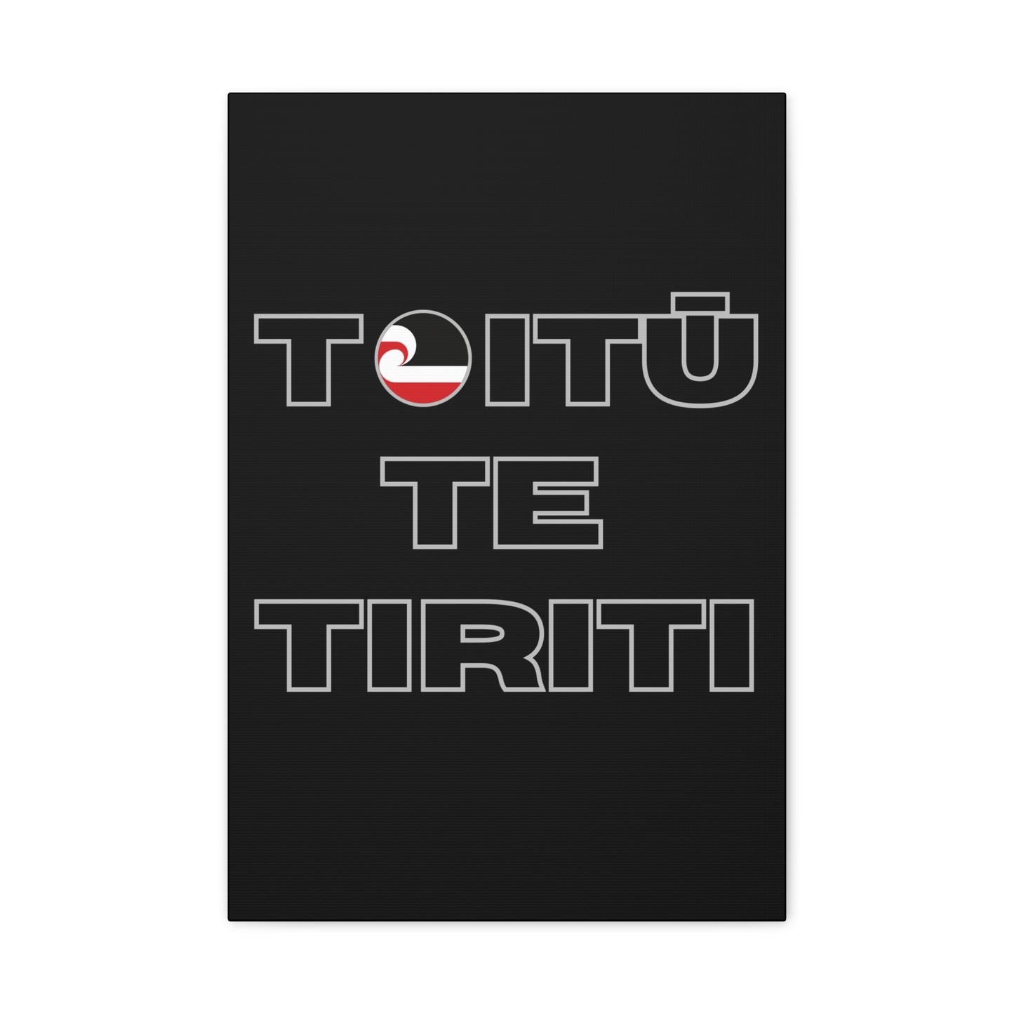 Toitū Te Tiriti Classic Canvas - Black