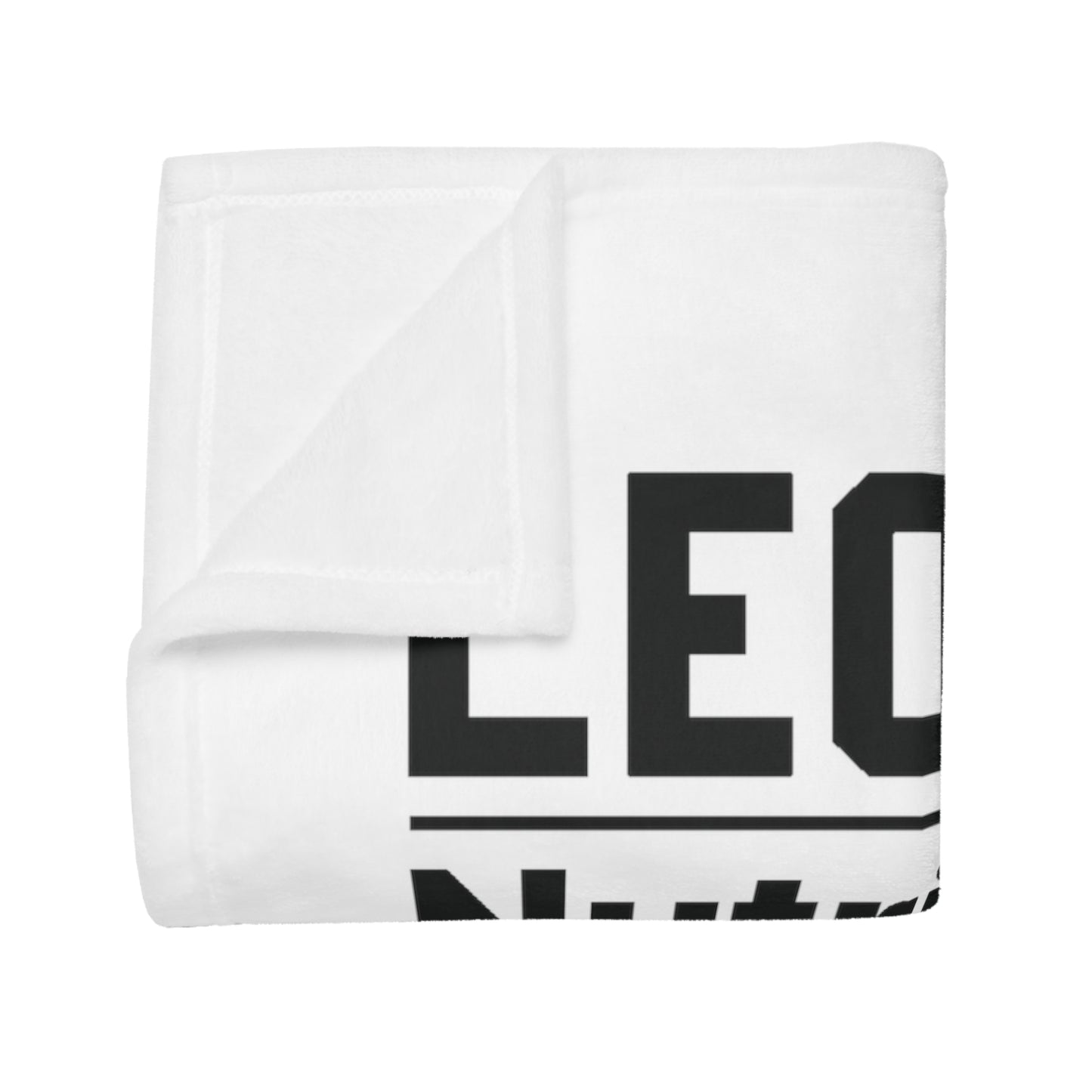 Leo Nutrition Plush Fleece Blanket - white