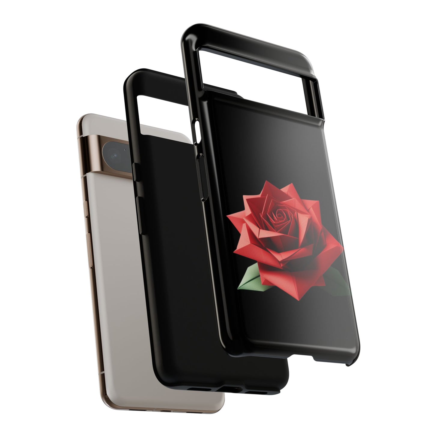 Origami Red Rose Tough Cases iPhone/Google/Samsung