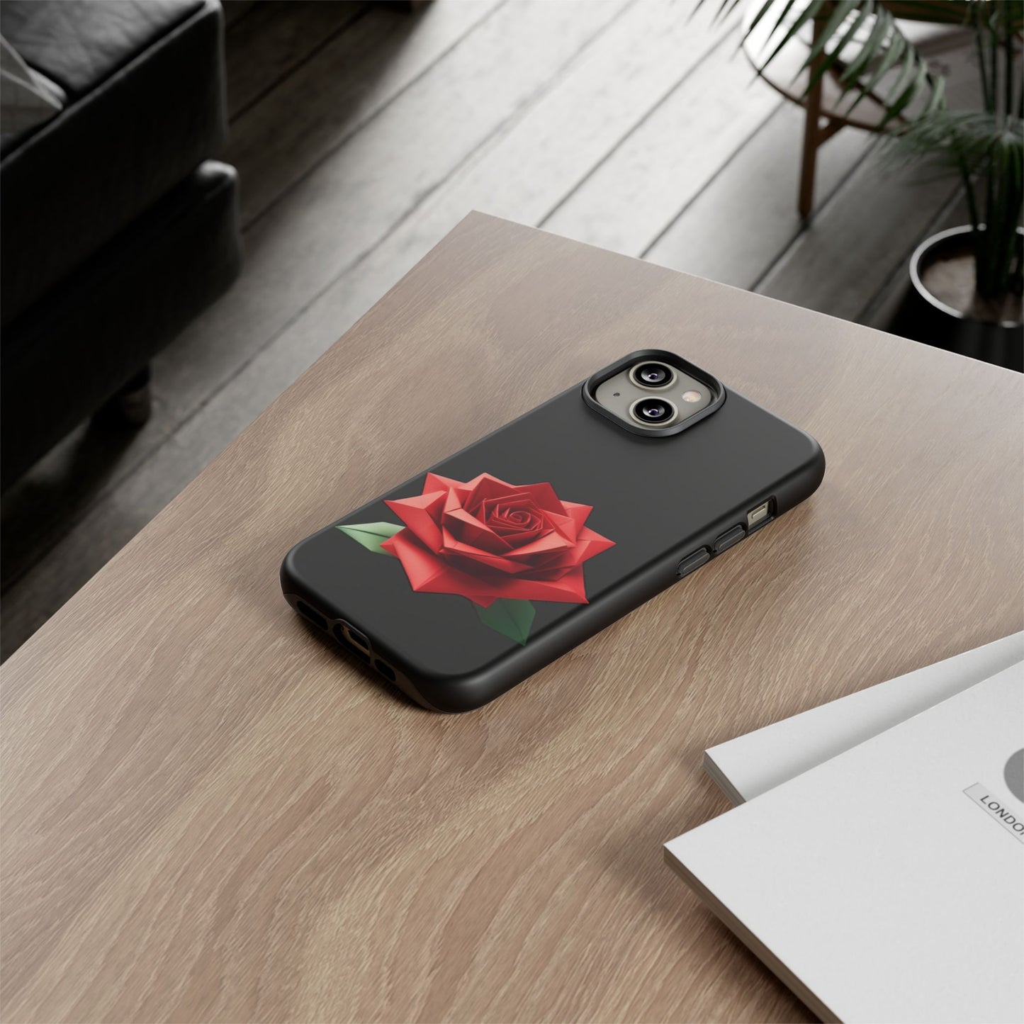 Origami Red Rose Tough Cases iPhone/Google/Samsung