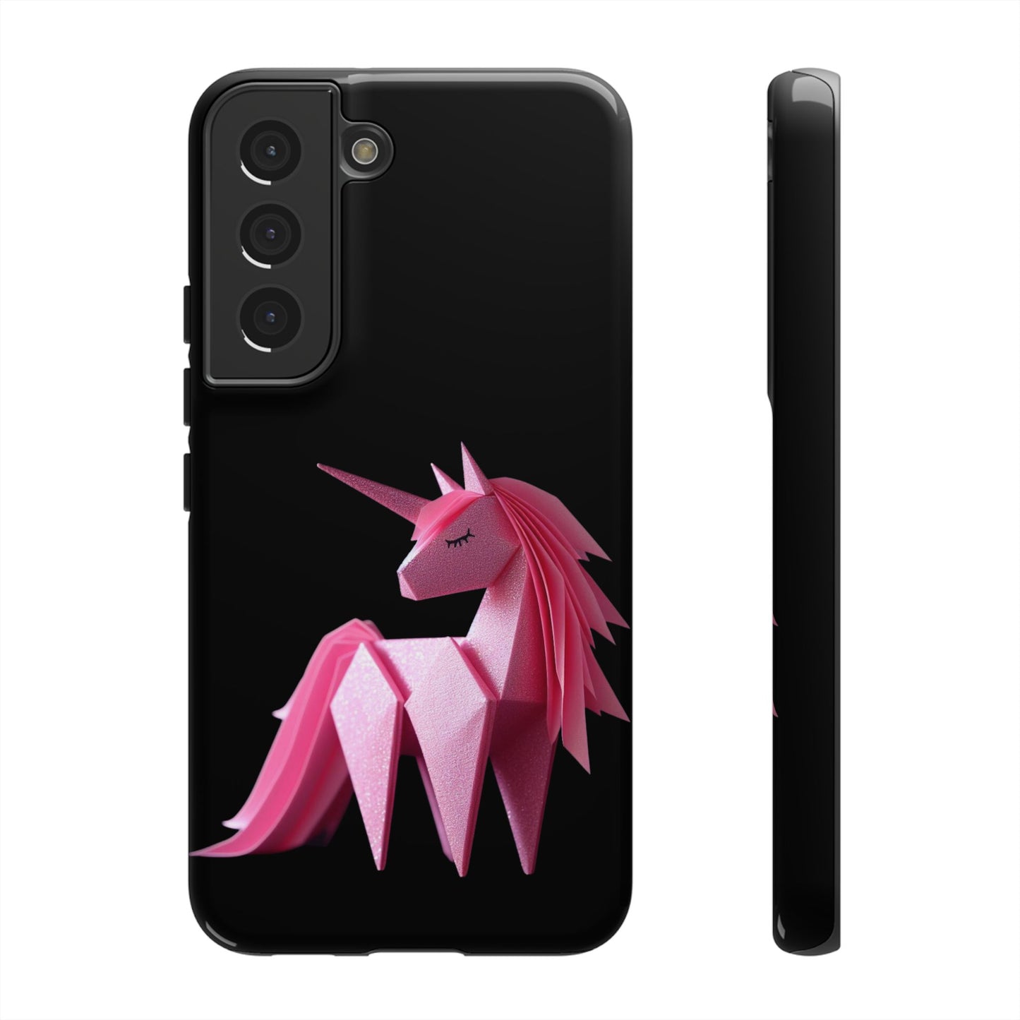 Origami Pink Unicorn Tough Cases iPhone/Google/Samsung