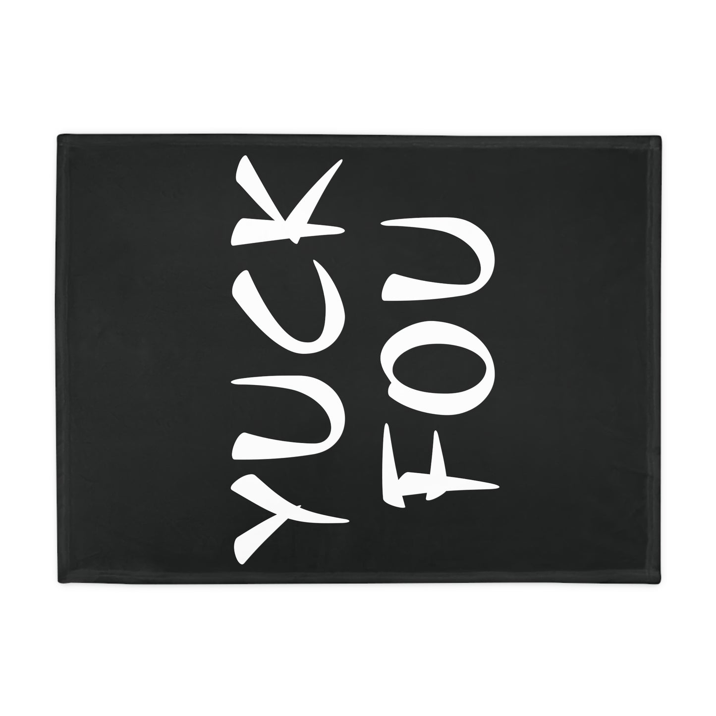 Yuck Fou Plush Fleece Blanket - Black