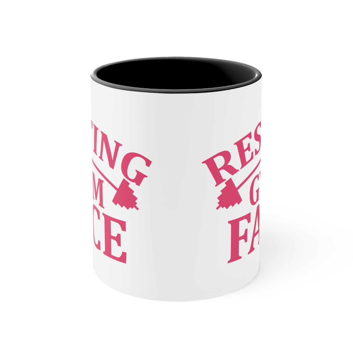 Resting Gym Face Workout Colorful Accent Mug 11oz - For Gym Fitness Enthusiasts