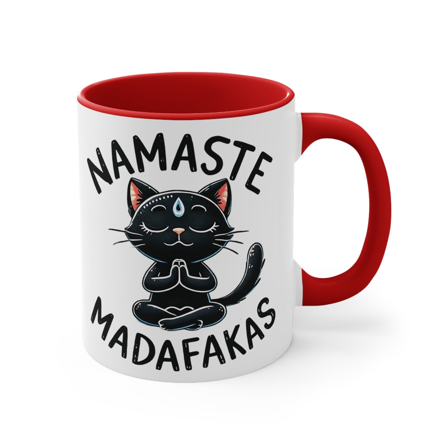 Namaste Madafakas Color Accent Mug 11oz - Zen Meditation Gift