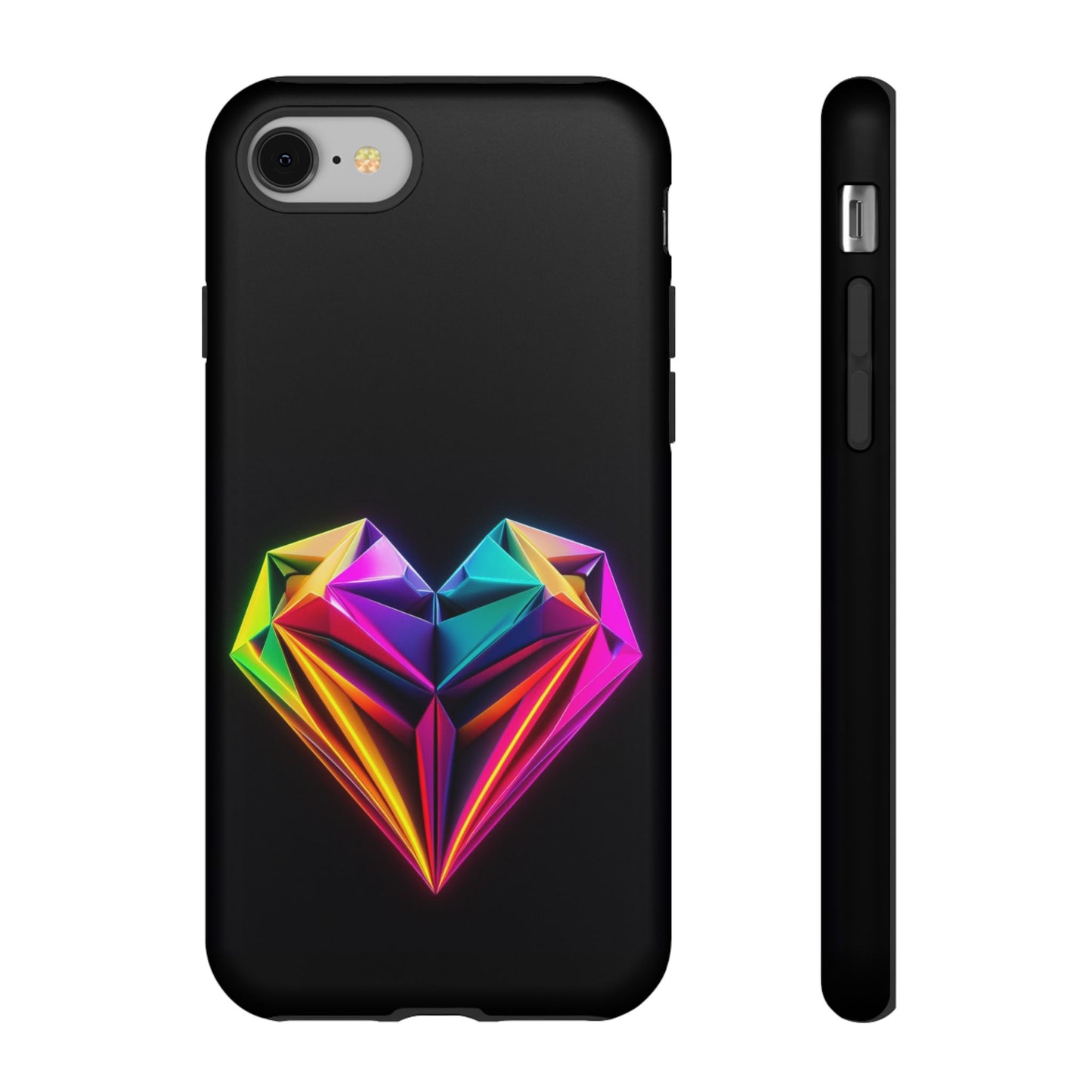 Origami Neon Heart Tough Cases iPhone/Google/Samsung