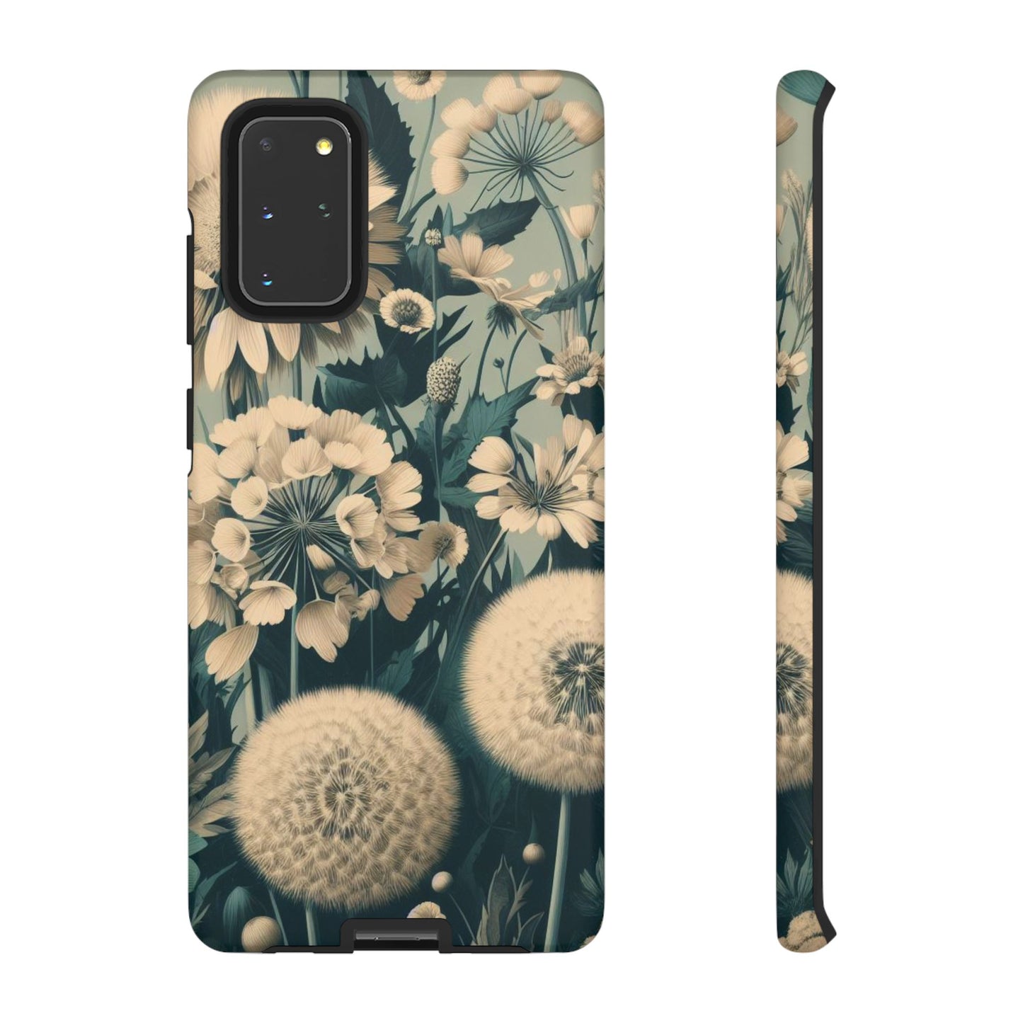 Blue & Cream Flowers Tough Cases iPhone/Google/Samsung