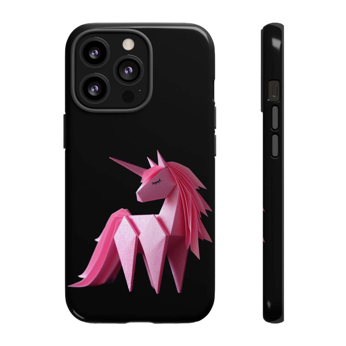 Origami Pink Unicorn Tough Cases iPhone/Google/Samsung