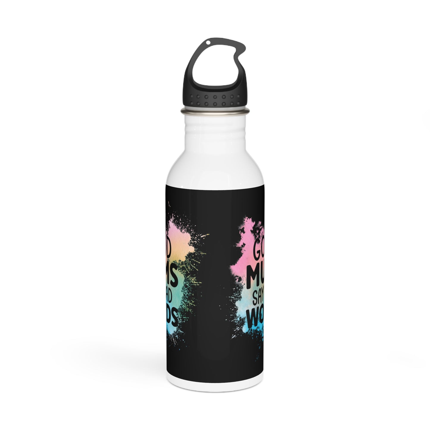 Good Mums Say Bad Words Stylish Stainless Steel Water Bottle - Eco-Friendly, Durable, Perfect for On-the-Go - Black