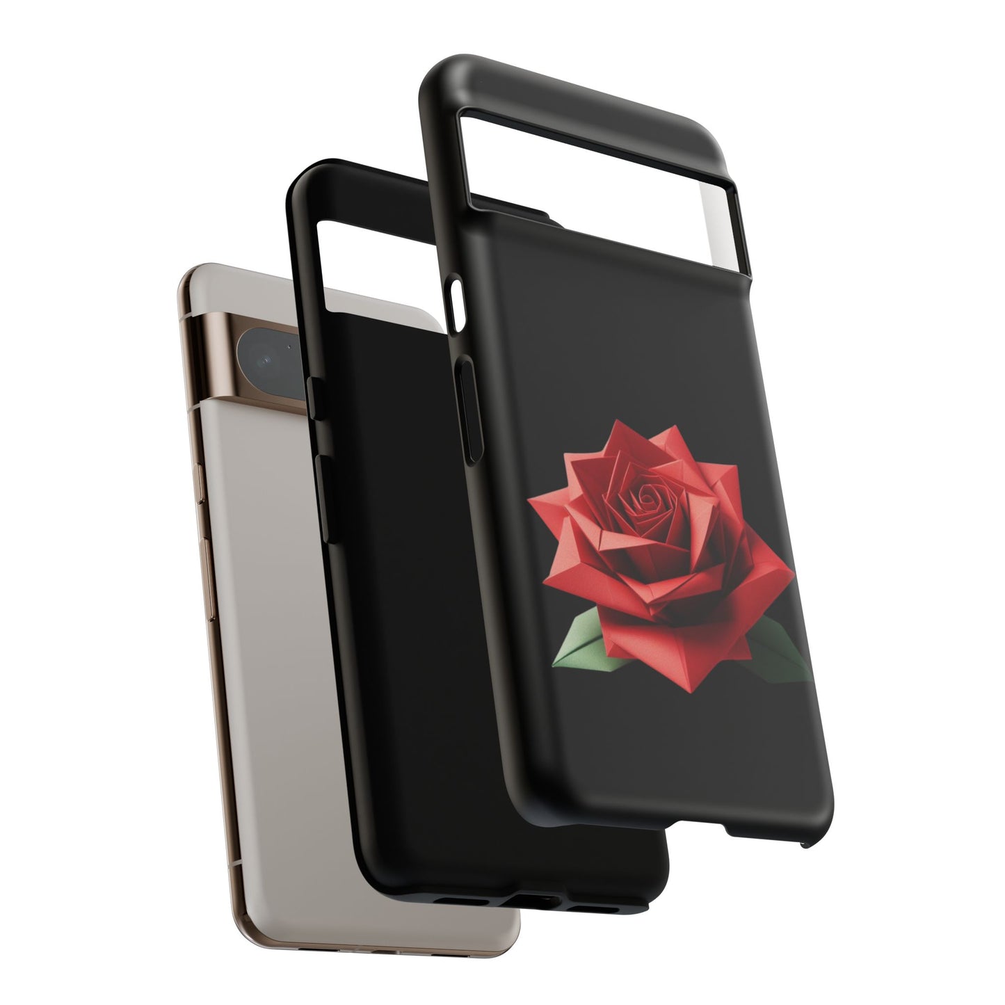 Origami Red Rose Tough Cases iPhone/Google/Samsung