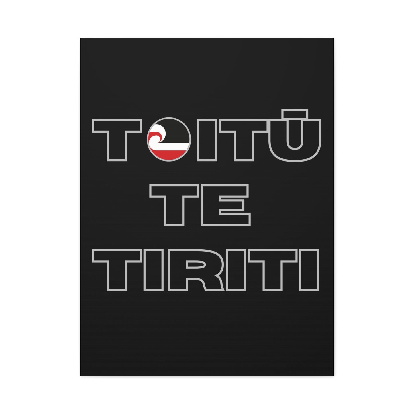 Toitū Te Tiriti Classic Canvas - Black