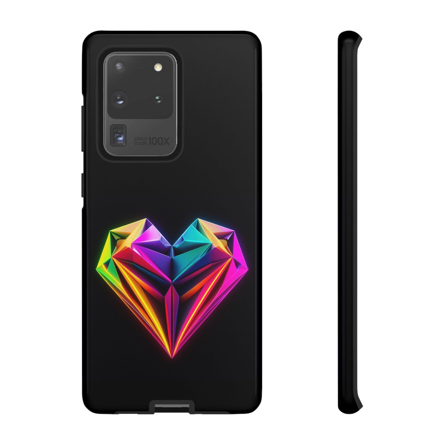 Origami Neon Heart Tough Cases iPhone/Google/Samsung