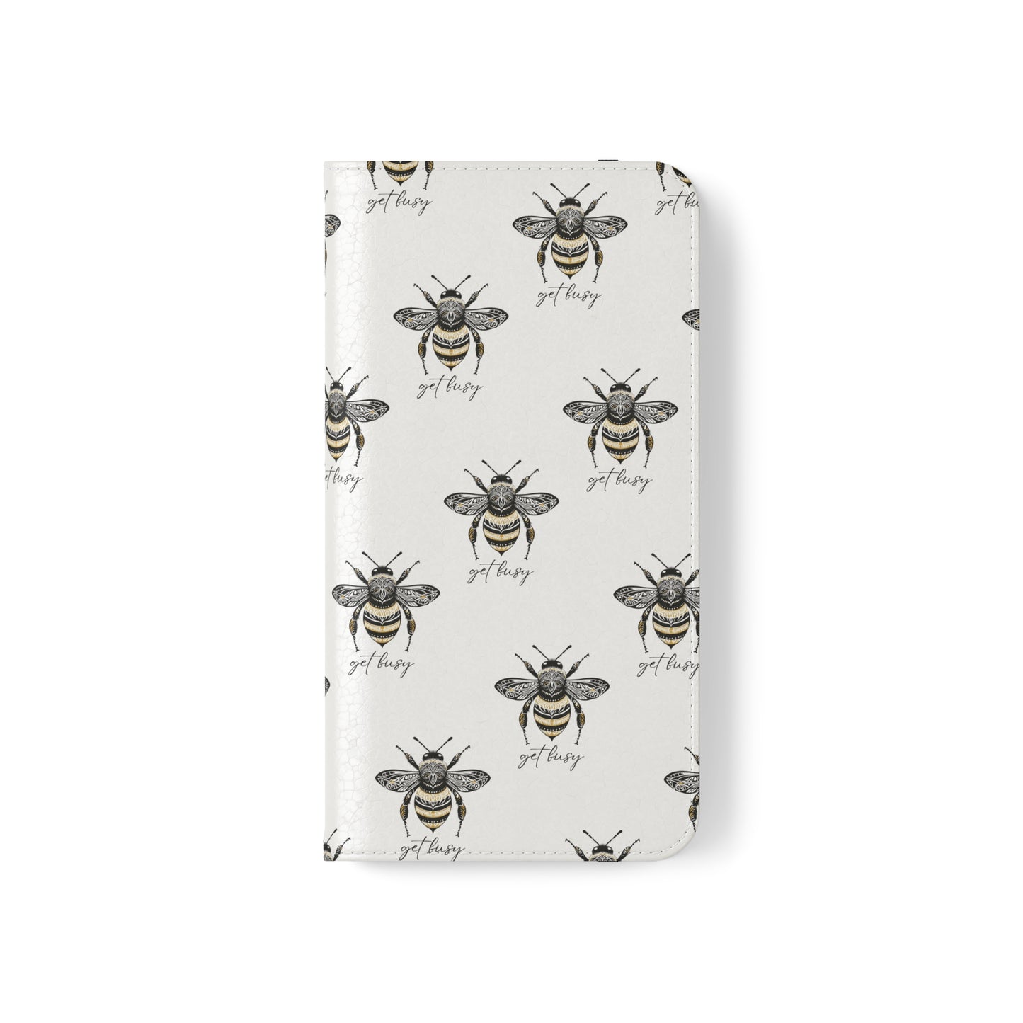 Get Busy Bee Flip Cases for iPhone/Samsung - white