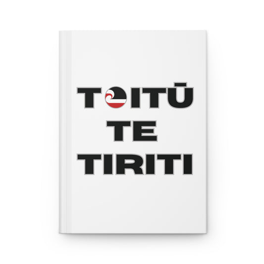 Toitū Te Tiriti Hardcover Journal Matte - white