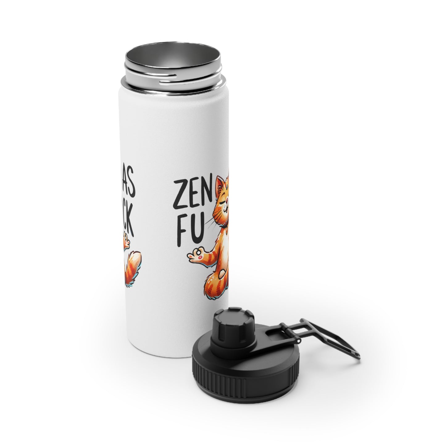 Zen As F*#K Stainless Steel Water Bottle - # Sizes