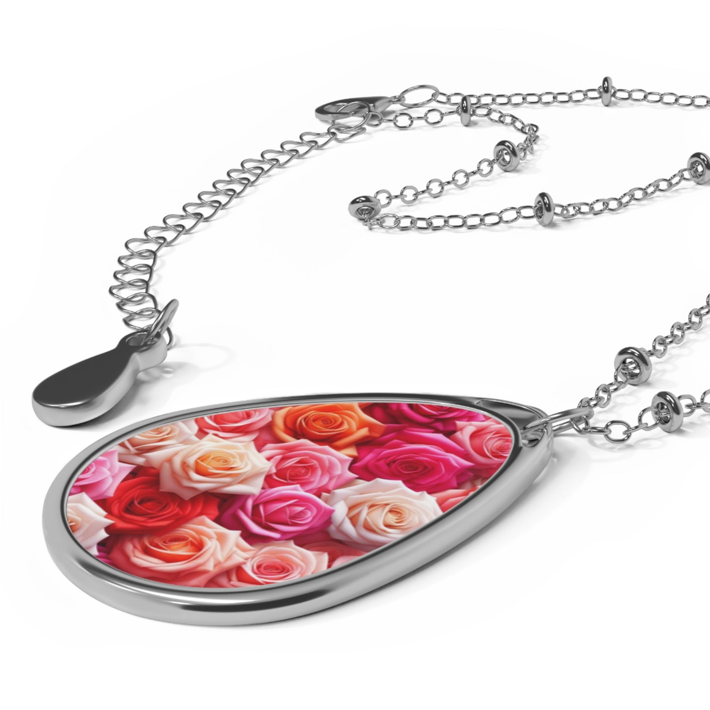 Roses #2 Oval Necklace