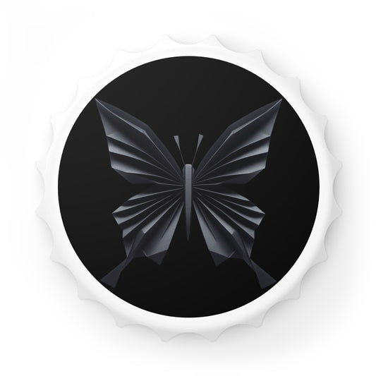 Origami Black Butterfly Bottle Opener