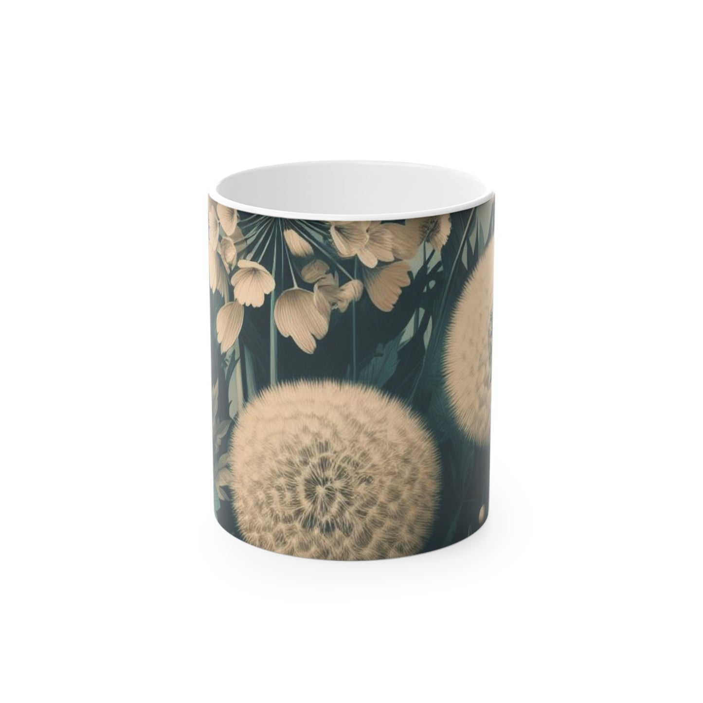 Blue & Cream Flowers Magic Mug