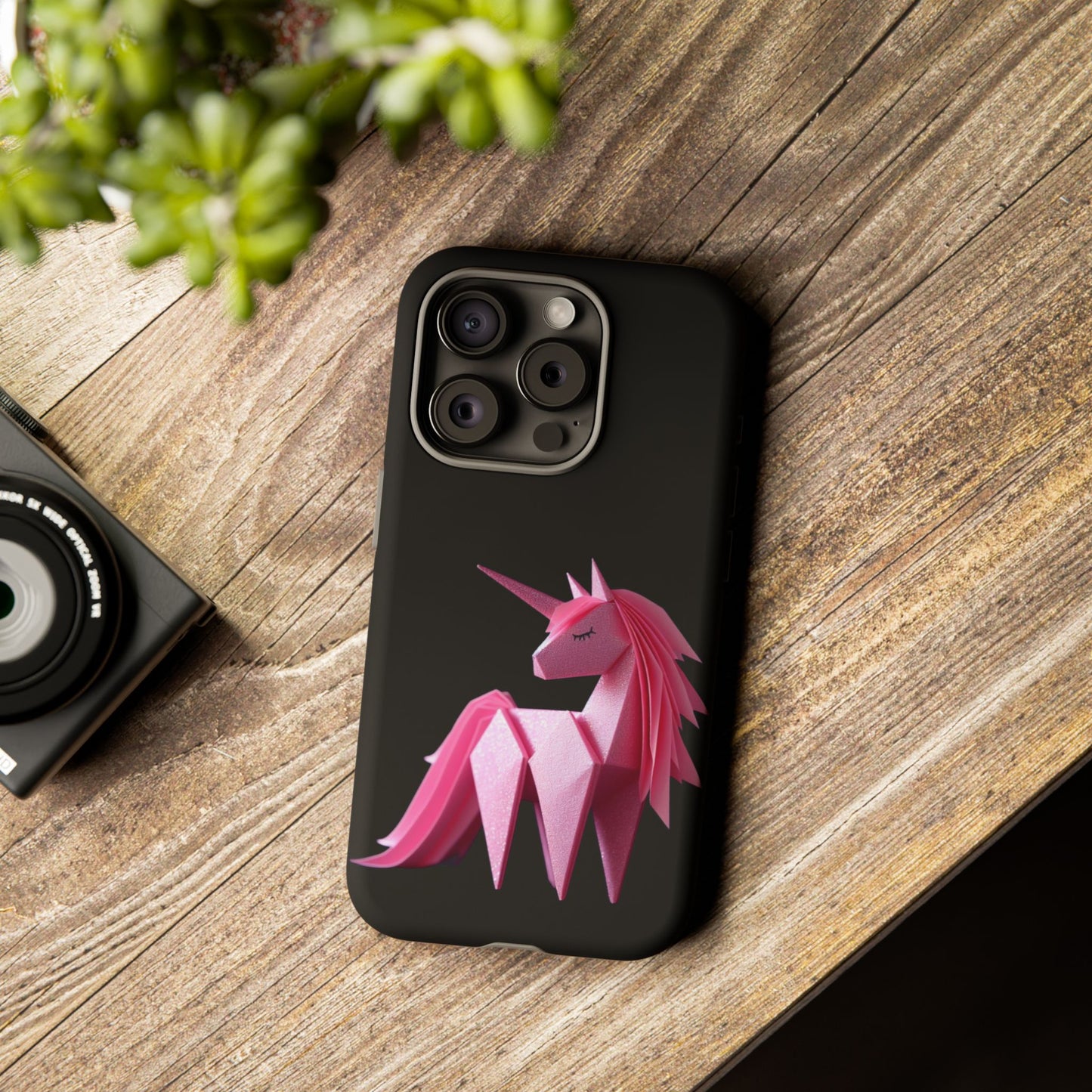 Origami Pink Unicorn Tough Cases iPhone/Google/Samsung